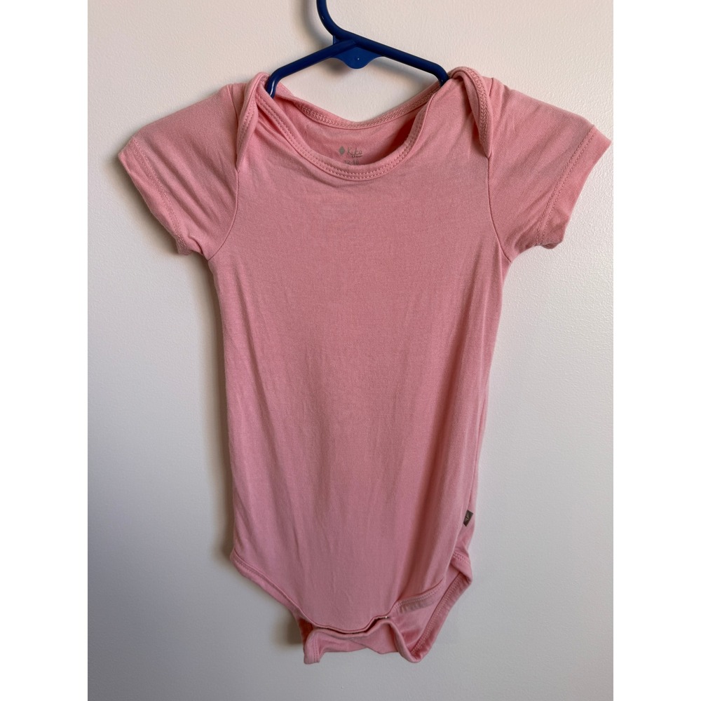 Kyte Baby Short Sleeve Bamboo Pink Bodysuit 12-18 Months